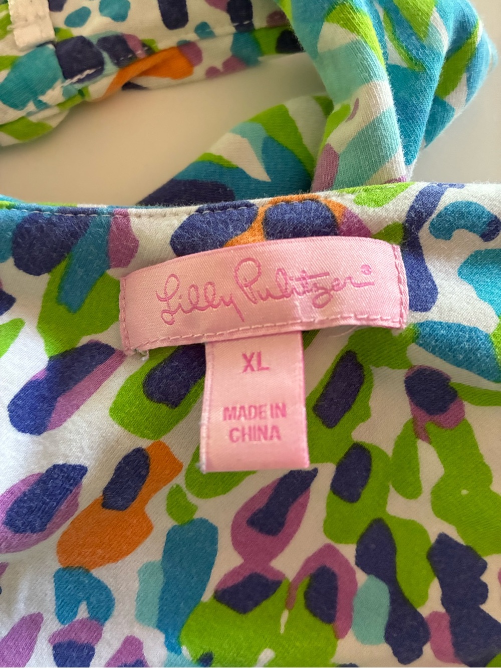 Lilly Pulitzer Blue and Green V-Neck Printed Midi Dress - Picture 4 of 4